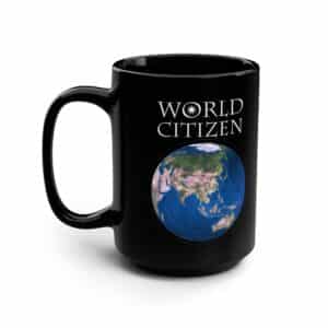 World Citizen / My Home Black 15oz Coffee Mug