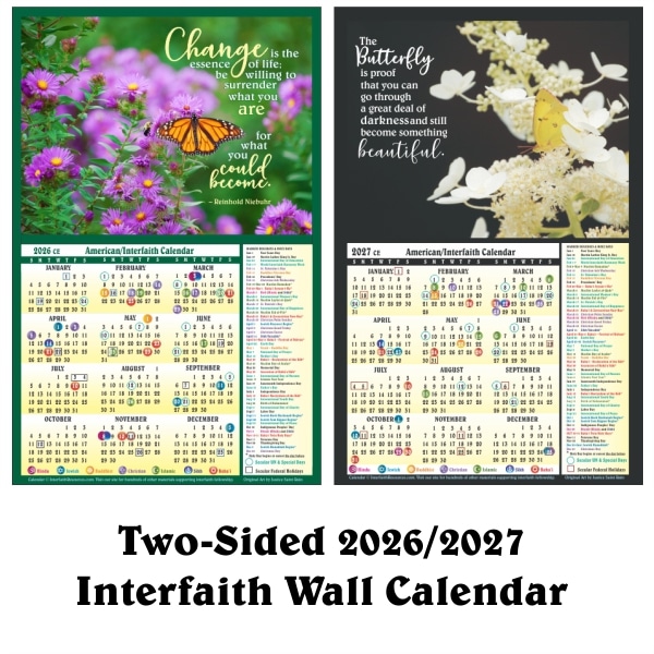 American Interfaith Calendar for 2026 & 2027