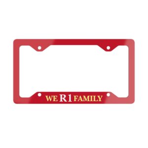 WE R 1 Family (We are one) Metal License Plate Frame