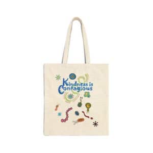 Kindness is Contagious Cotton Canvas Tote Bag - Natural