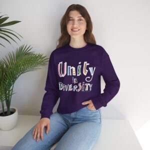 Unity in Diversity Crewneck Sweatshirt - Purple