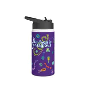 "Kindness is Contagious" Stainless Steel Water Bottle, Standard Lid