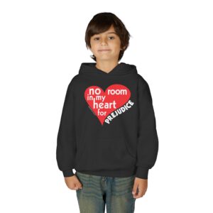 No Room in My Heart for Prejudice Kid’s Hooded Sweatshirt - Black
