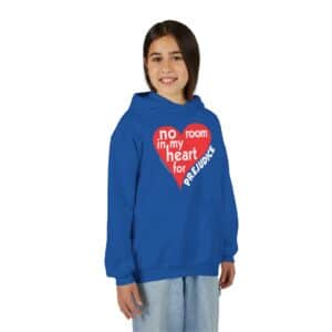 No Room in My Heart for Prejudice Kid’s Hooded Sweatshirt - Royal Blue