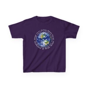 [Earth] My Home in 18 Languages, Kid’s Tee - Purple