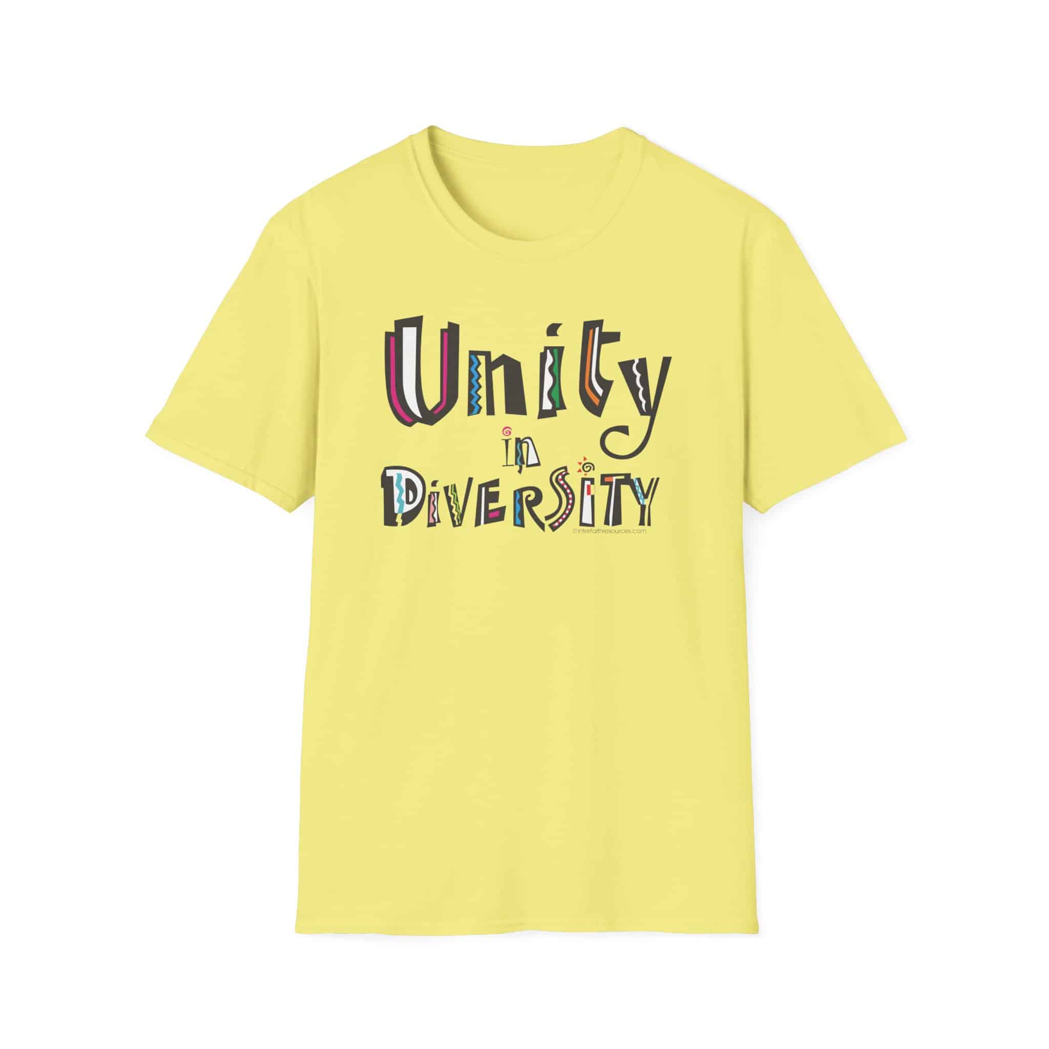 Unity in Diversity T-Shirt - Cornsilk