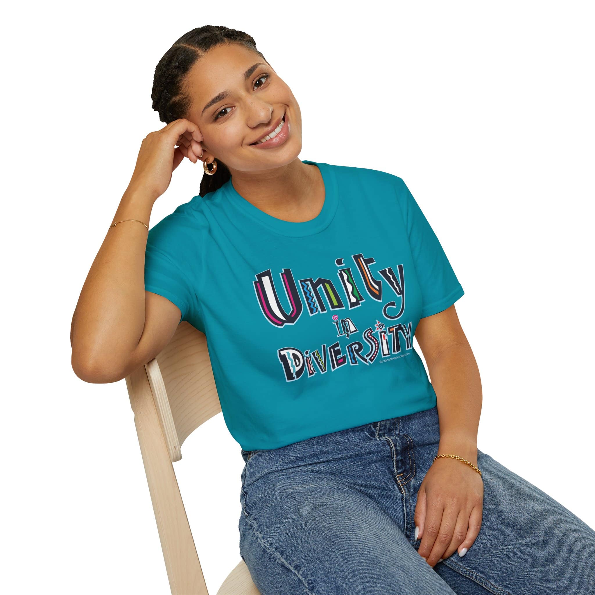 Unity in Diversity T-Shirt - Tropical Blue