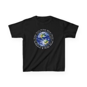 [Earth] My Home in 18 Languages, Kid’s Tee - Black