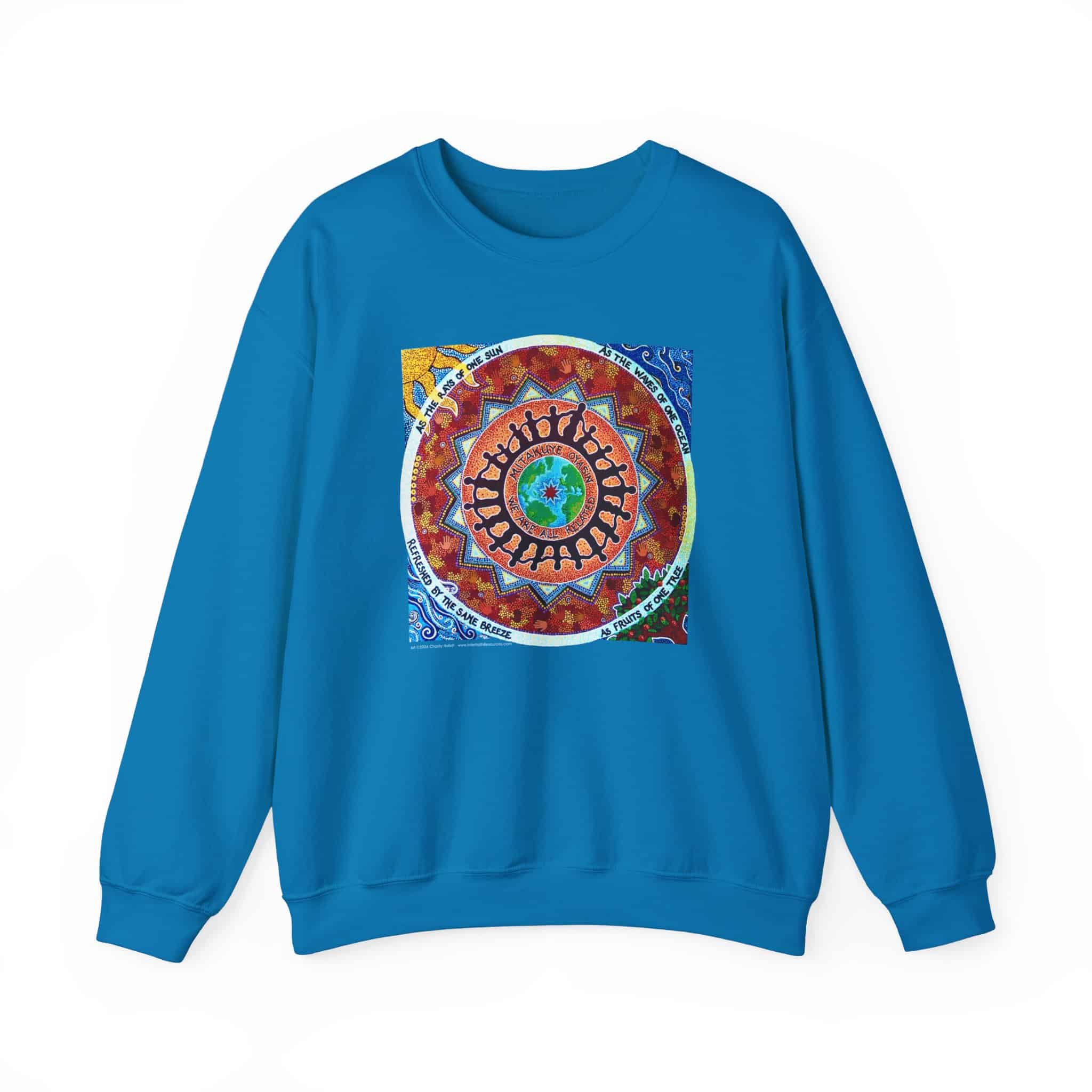 We Are All Related Crewneck Sweatshirt - Sapphire