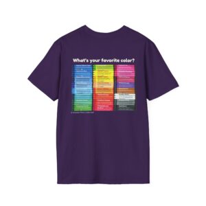 “Color Your Life with Character” Virtue Crayon T-Shirt – Purple Back