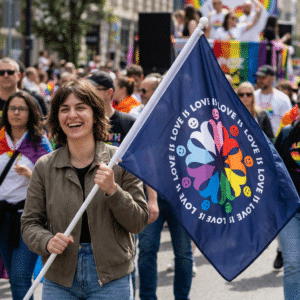 Love Is Love in LGTBQ Colors House Flag & Garden Flag - 2 sizes