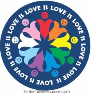 Love Is Love LGTBQ ally button