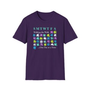 Walking the Walk …One Day at a Time Affirmation T-Shirt - Purple