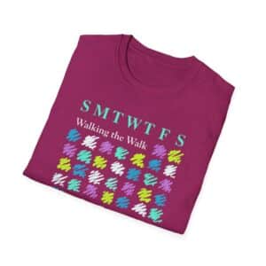 Walking the Walk …One Day at a Time Affirmation T-Shirt - Antique Heliconia