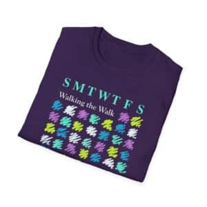 Walking the Walk …One Day at a Time Affirmation T-Shirt - Purple