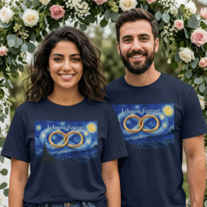 I Choose Forever Wedding Gift T-shirt in Navy
