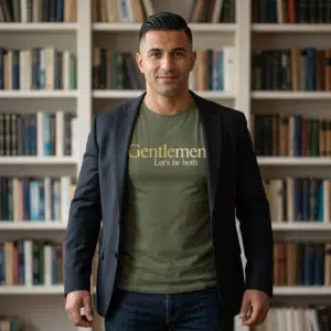 GentleMen - Let's be both T-shirt in Military Green (AI)