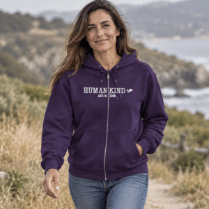 HUMAN KIND - Lets be Both Full Zip Hooded Sweatshirt