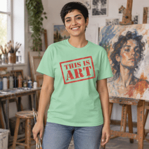"This is ART" stencil design T-Shirt printed front OR back because we are all works of art.